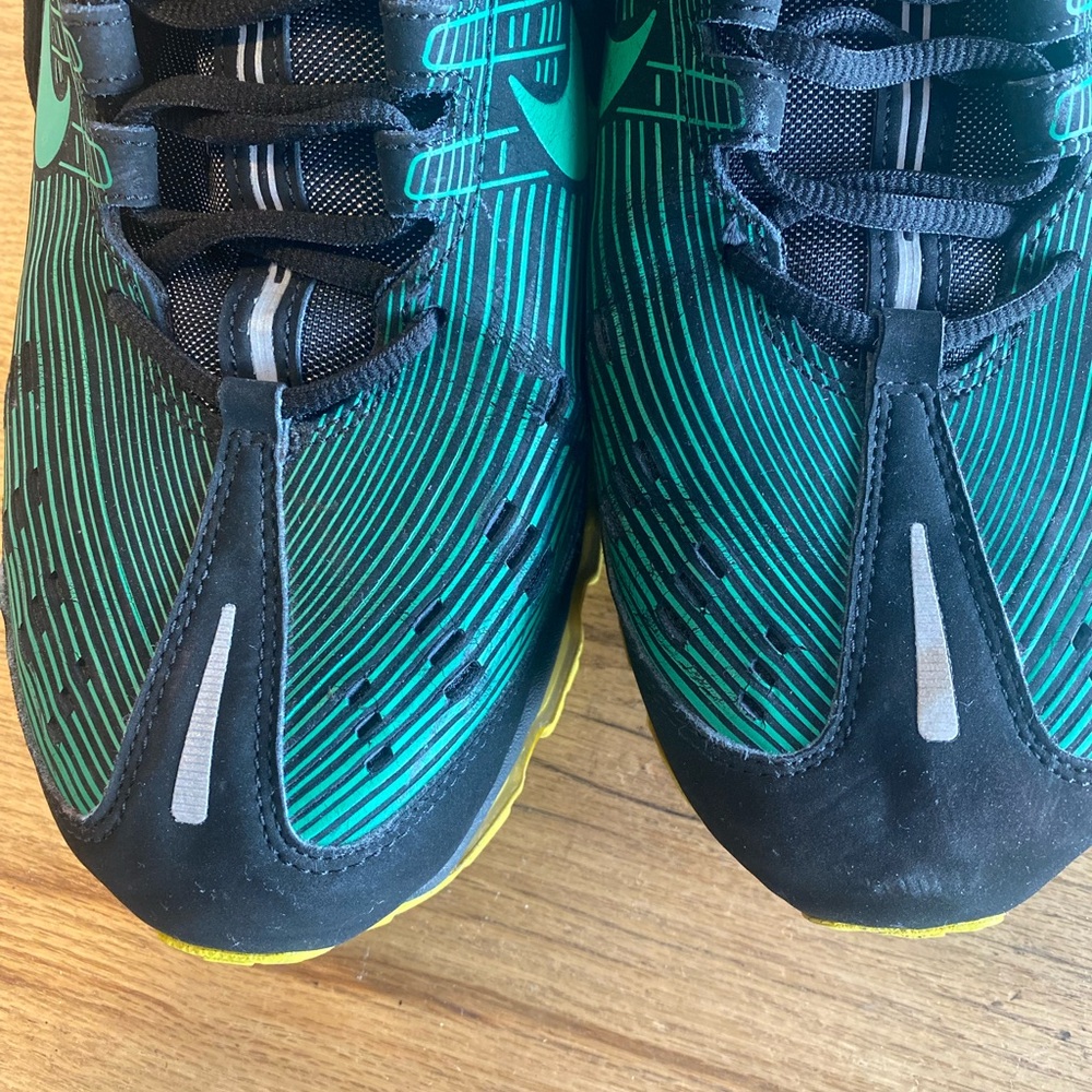 Nike Air Max 2006 Leather 13 Black Storm Green-Speed Yellow-Metal Men’s Shoes - Picture 5 of 9